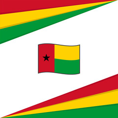 Guinea-Bissau Flag Abstract Background Design Template. Guinea-Bissau Independence Day Banner Social Media Post. Guinea-Bissau Design