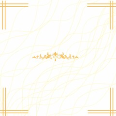 Graphic frame illustration design with gold coloring
