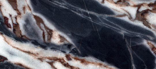 Pattern of nature black and brown marble texture background.