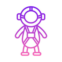 Astronaut Gradient Linear Style