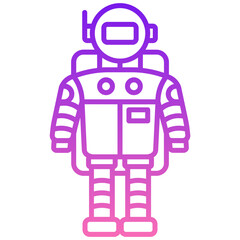 Astronaut Gradient Linear Style