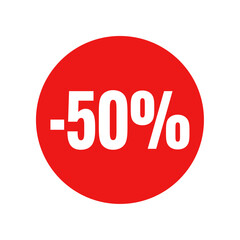 Discount label 50% off