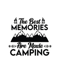 Black Color Camping Typography design