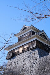 Kumamoto Castle in Northern Kyushu, Japan
Spring season blue sky 