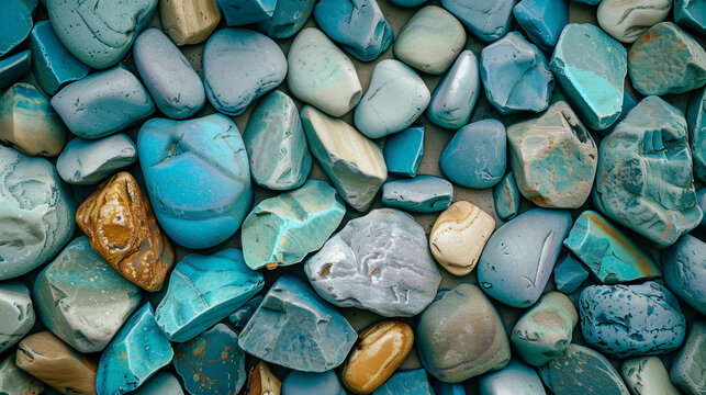  Amazing stone wallpaper made from turquoise