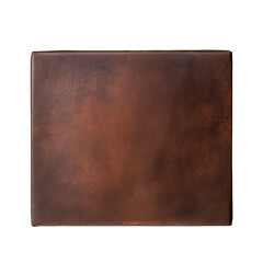 A blank leather-wrapped box isolated on transparent background, png