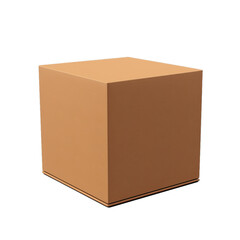 A blank leather-wrapped box isolated on transparent background, png