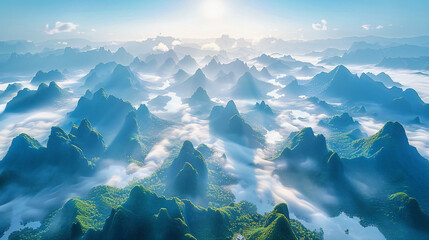Guilins Limestone Beauty: Sunrise Views of Chinas Scenic Landscape
