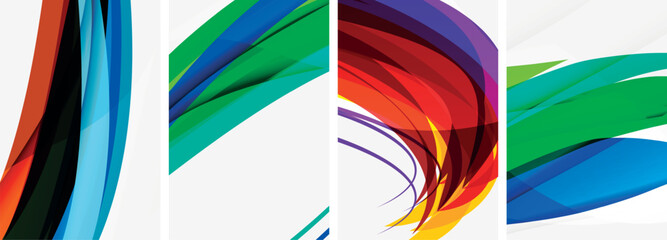 Abstract colorful wave posters for wallpaper, business card, cover, poster, banner, brochure, header, website