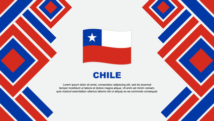 Chile Flag Abstract Background Design Template. Chile Independence Day Banner Wallpaper Vector Illustration. Chile