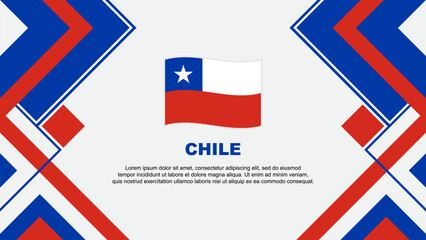 Chile Flag Abstract Background Design Template. Chile Independence Day Banner Wallpaper Vector Illustration. Chile Banner