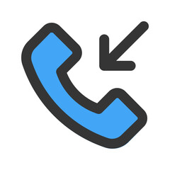 incoming call outline color icon