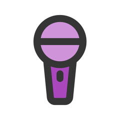 microphone outline color icon