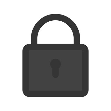 recommend clip art: lock outline color icon