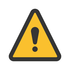warning outline color icon