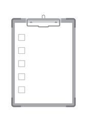 バインダーとチェックボックス（チェックマークなし）のイラスト