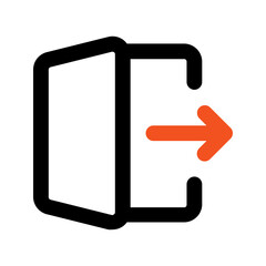 logout outline color icon