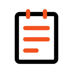 notes outline color icon