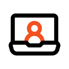 online support outline color icon