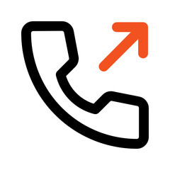 outgoing call outline color icon