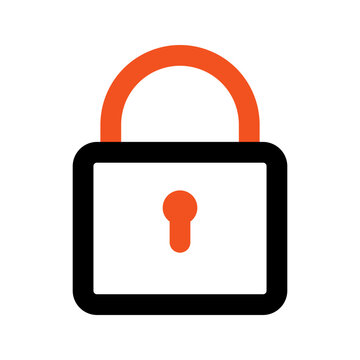 recommend clip art: lock outline color icon