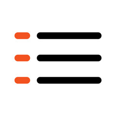 Obraz premium view list outline color icon