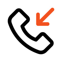 incoming call outline color icon