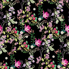 Seamless Digital floral Print Design Patterns