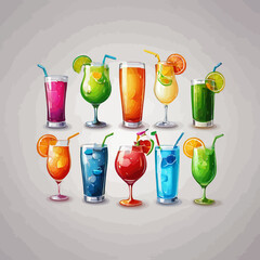 Cute Drink Cartoon Design Very Cool