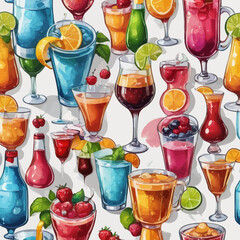 Cute Drink Cartoon Design Very Cool