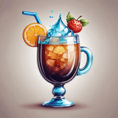 Cute Drink Cartoon Design Very Cool
