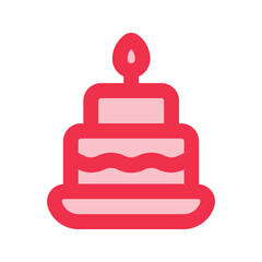 birthday cake outline fill icon
