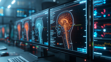 medical scans on a computer screen, utilizing technology in healthcare