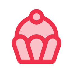cupcake outline fill icon