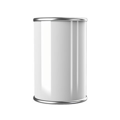A blank metal snack canister isolated on transparent background, png