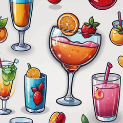 Cute Drink Cartoon Design Very Cool