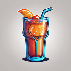 Cute Drink Cartoon Design Very Cool