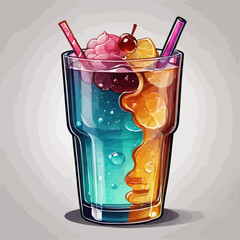 Cute Drink Cartoon Design Very Cool