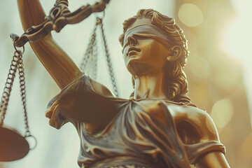 Justice scales, Themis statue, concept of law and lawyer business - obrazy, fototapety, plakaty