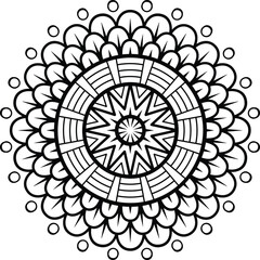 vector color abstract alpona ornamental borders with  flower design 