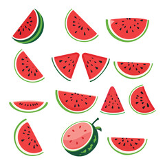 different slice of watermelon