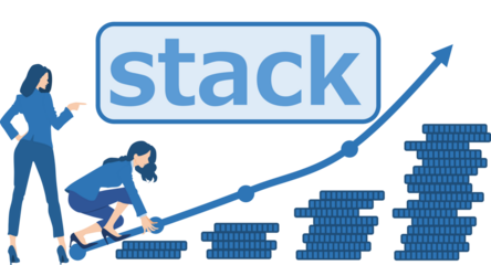 売上を上げるため、スタートを切ろうとしている女性実業家のイラスト