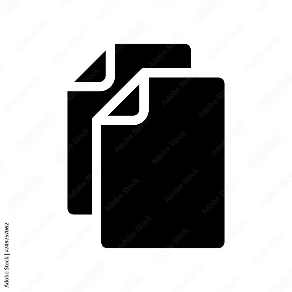 Poster file duplicate icon isolated on white background.