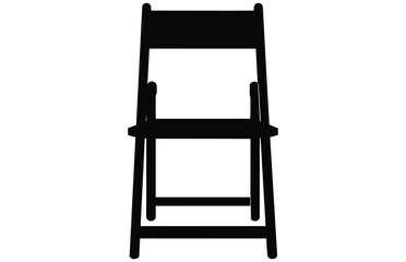 Folding Chair silhouette,Folding chair vector illustration.Chairs Vector Silhouette
