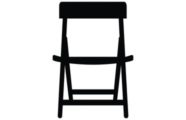 Folding Chair silhouette,Folding chair vector illustration.Chairs Vector Silhouette
