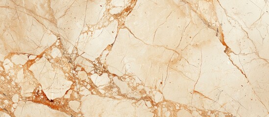 Detailed view of a beige marble textured surface, showcasing intricate patterns and veins...