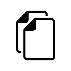 File duplicate icon isolated on white background.