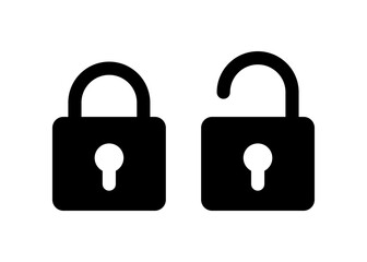 Padlock icon isolated on white background
