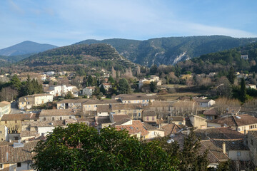 Village of Malaucene in Vaucluse, Provence, France - obrazy, fototapety, plakaty