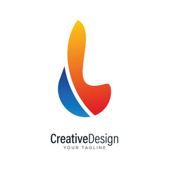 Creative design company drop  logo template 